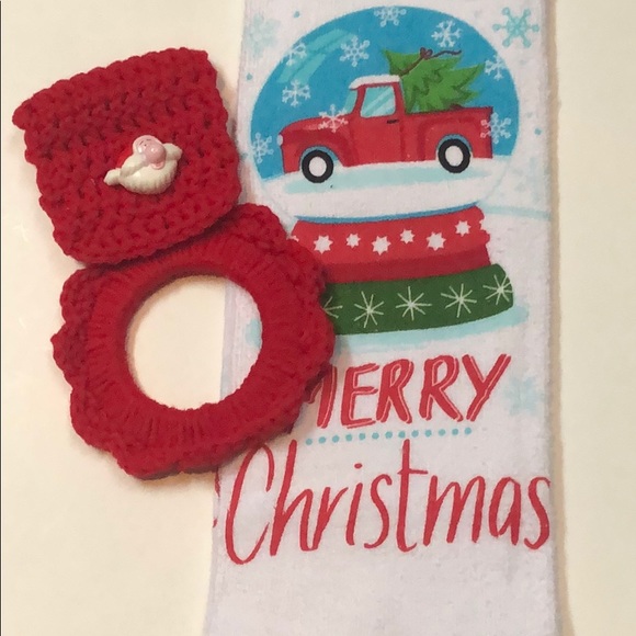 Kitchen Christmas towel and oven towel holder - Picture 2 of 7